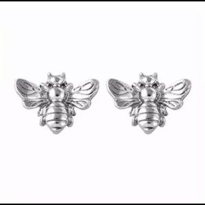 Sterling Silver Honey Bee Stud Earrings New 925